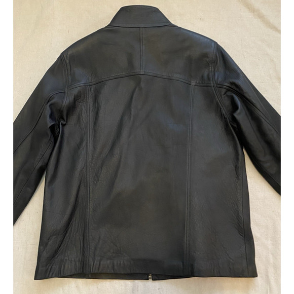 Cotacachi - Ecuador Moto Jacket M/L Extra-Large Black Leather Hipster Coat - Picture 4 of 13